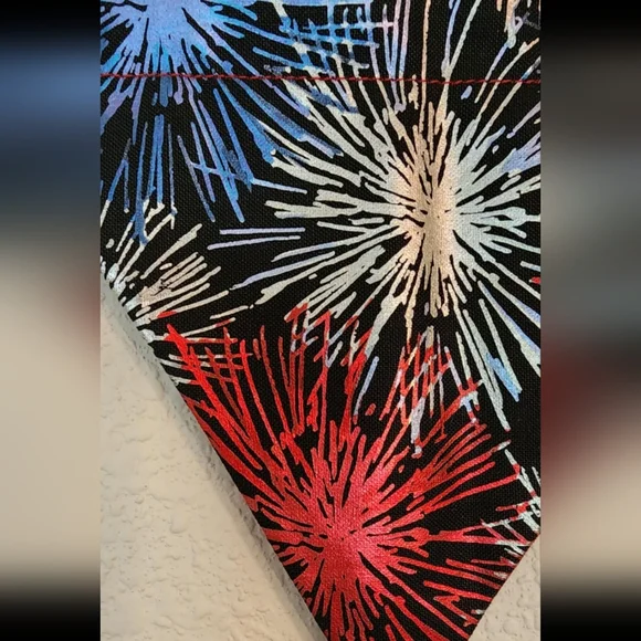 SMALL Firework Metallic Shimmer Dog Bandana - Picture 2 of 4
